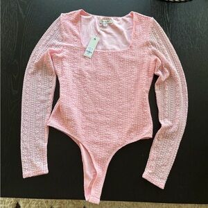 Francesca’s Pink Long Sleeve Women’s One Piece